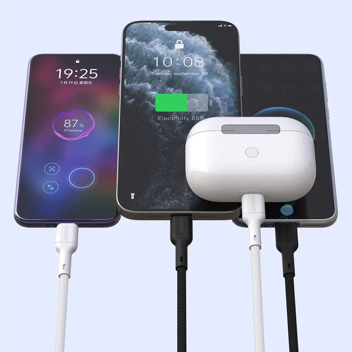 Dudao L9X 30W USB-C - Lightning Cable 2m - White - Cell phone cables<<<HurtelXML