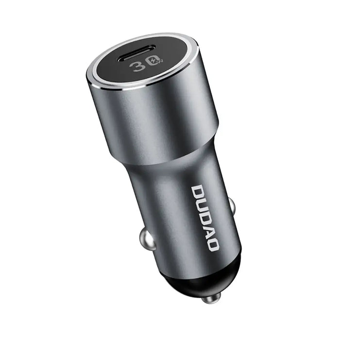 Dudao R14 USB-C 30W PD car charger - silver - Cell phone USB charger<<<HurtelXML