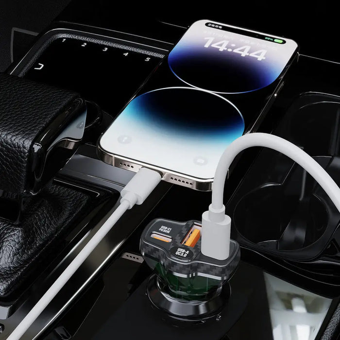 Dudao R78 78W Car Charger USB-C PD / 2xUSB-A QC - Black - Cell phone USB charger<<<HurtelXML