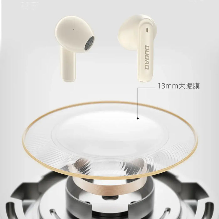 Dudao U18Pro Bluetooth 5.3 TWS wireless headphones - beige - Headphones and speakers<<<HurtelXML