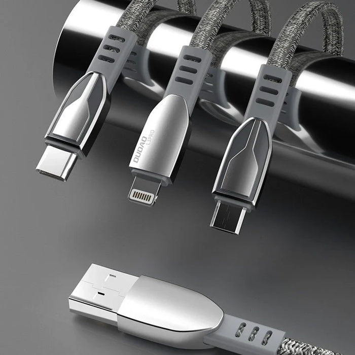 Dudao USB braided cable - micro USB 5 A 1 m gray (L3PROM gray) - Cell phone cables<<<HurtelXML