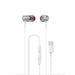 Dudao X1PROT In-Ear Wired USB-C Headphones 1.2m - White - Headphones and speakers<<<HurtelXML