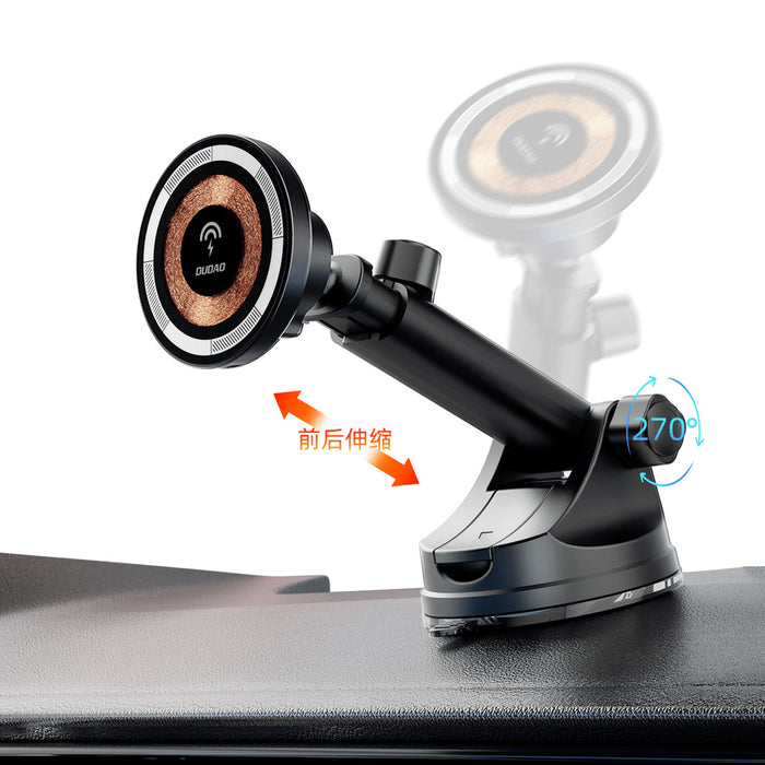 Magnetic holder with MagSafe inductive charger for cockpit/air vent 15W Dudao F12MAX+ - black