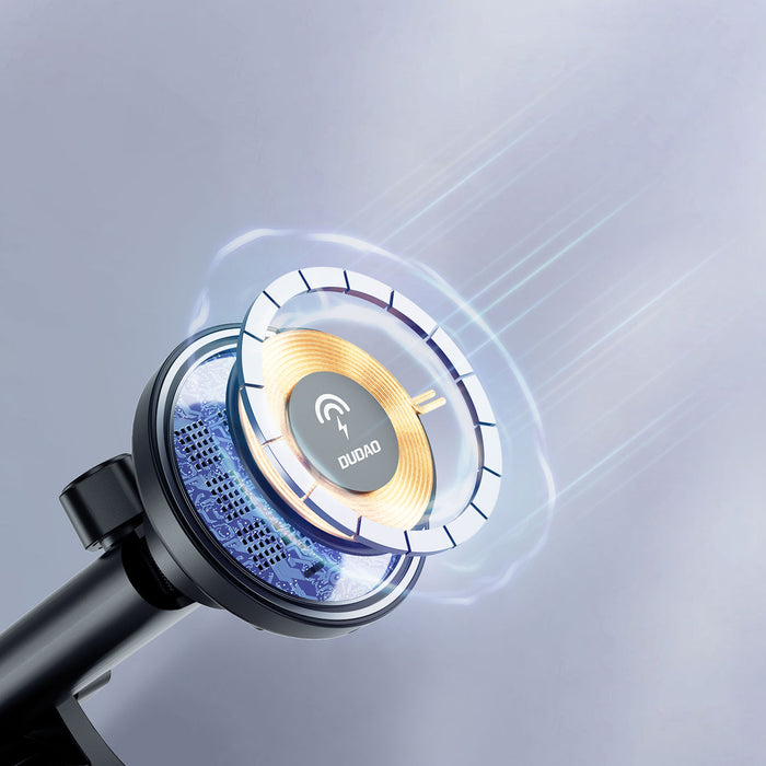 Magnetic holder with MagSafe inductive charger for cockpit/air vent 15W Dudao F12MAX+ - black