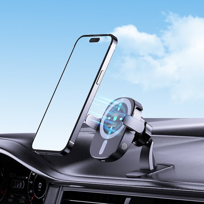 Dudao FW11 Car Phone Holder with 15W Inductive Charger for Air Vent/Cockpit - Black