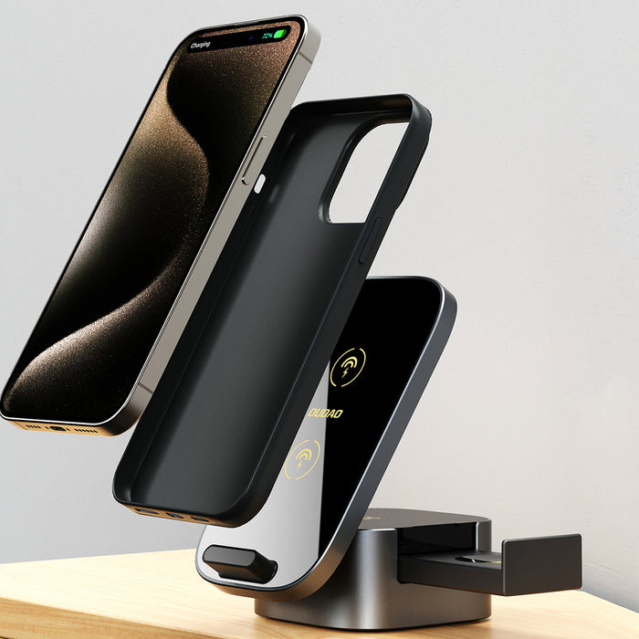 Dudao A11Pro+ 15W 3in1 Inductive Charger for Phone/Smartwatch/Headphones - Black
