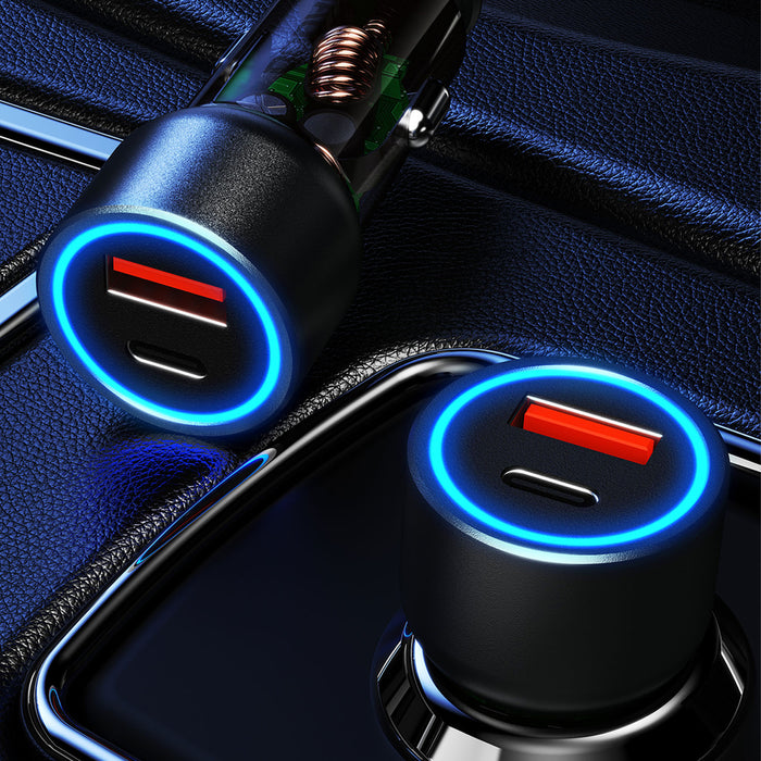 Dudao R4T 25W USB-A / USB-C Car Charger - Gray