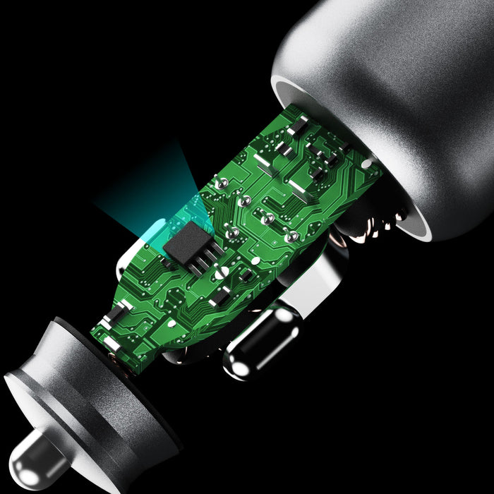 Dudao R4T 25W USB-A / USB-C Car Charger - Gray