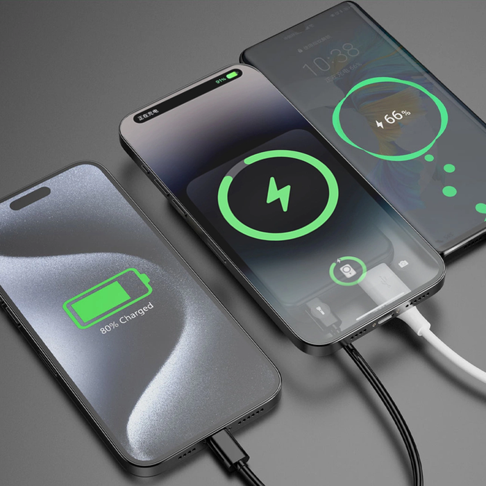 Powerbank Dudao K14S+ 10000mAh 20W USB-A / USB-C / MagSafe with stand - black
