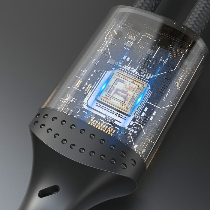 Dudao L3E 3 in 1 60W MicroUSB USB-C Lightning Cable 1.2m - Black