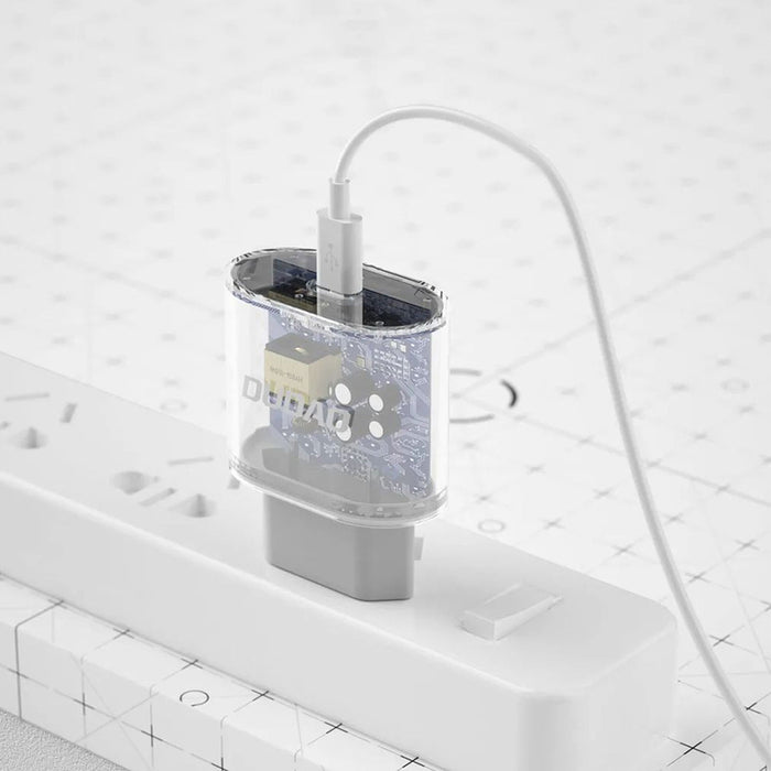 Dudao A14EUC PD 20W USB-C Wall Charger with Cable - White