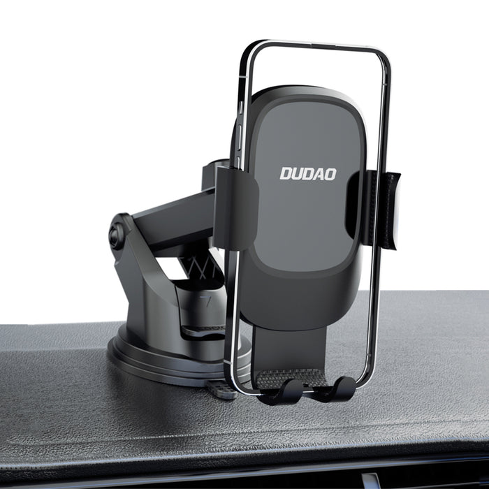 Dudao F5N+ smartphone holder with suction cup, gravity - black
