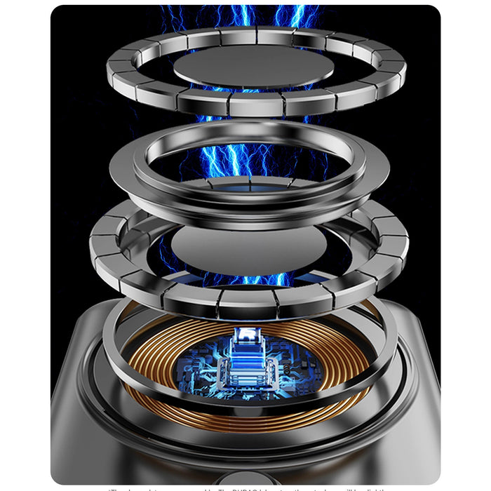 Dudao K29 10000mAh PD 20W MagSafe Powerbank with Metal Case, Stand and Built-in USB-C/ Lightning Cables - Silver