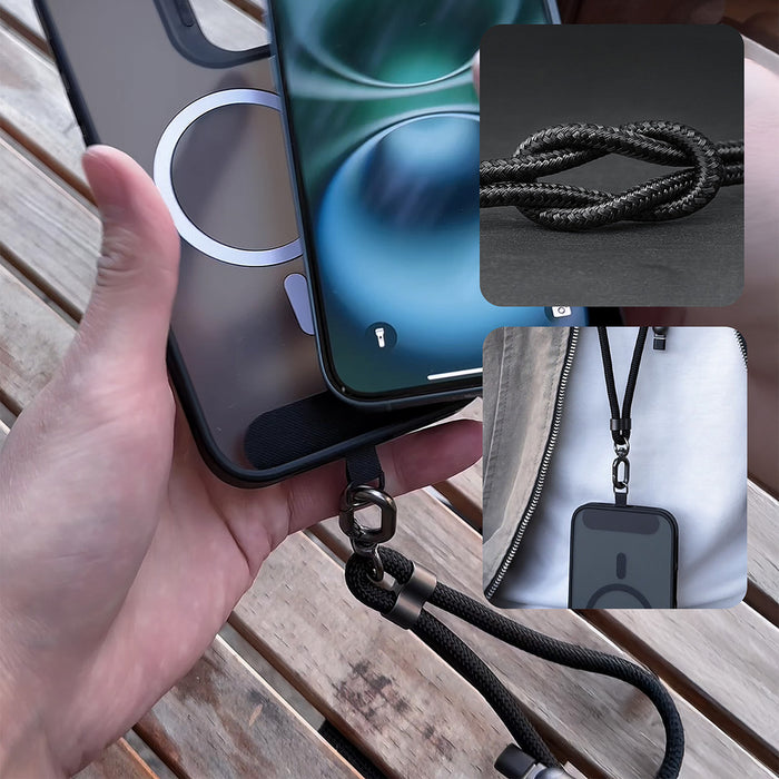 Dudao L20MAX 4in1 Cable / Lanyard USB-A / USB-C / Lightning PD QC 65W 1.5m - Black