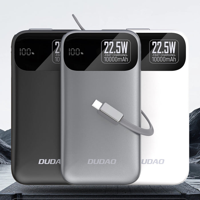 Dudao K31 Power Bank 10000 mAh 22.5W PD Gray