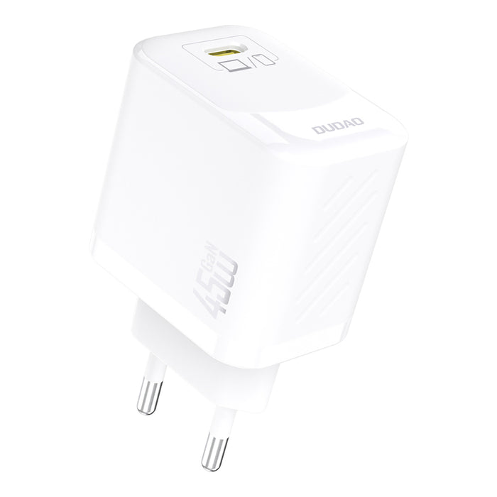 Dudao A28C 45W GaN Wall Charger + USB-C Cable - White