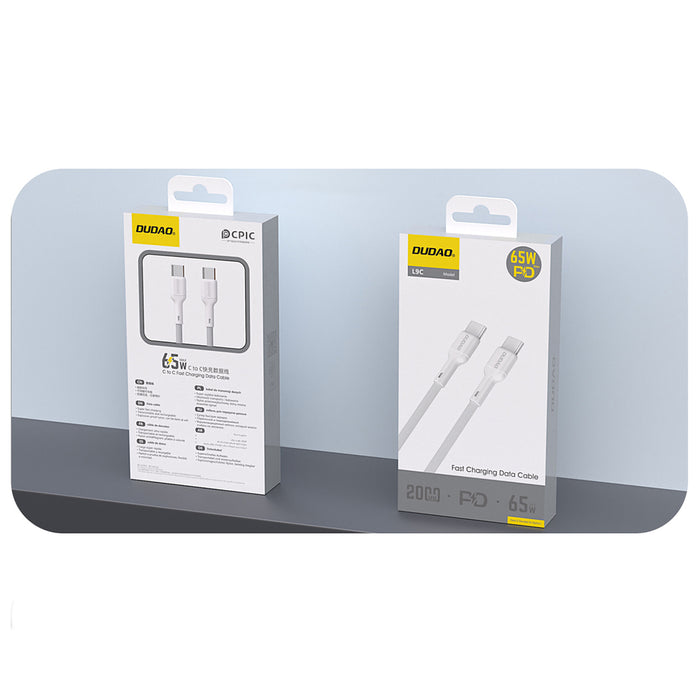 Dudao L9C 65W USB-C - USB-C 2m Cable - White