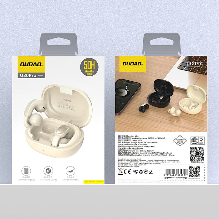 Dudao Bluetooth earphones Dudao U20PRO_White