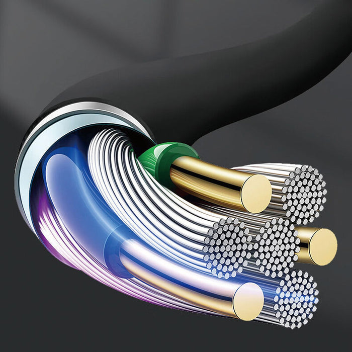 Dudao L12S AUX cable mini jack 3.5mm 1m 3-pole stereo - black