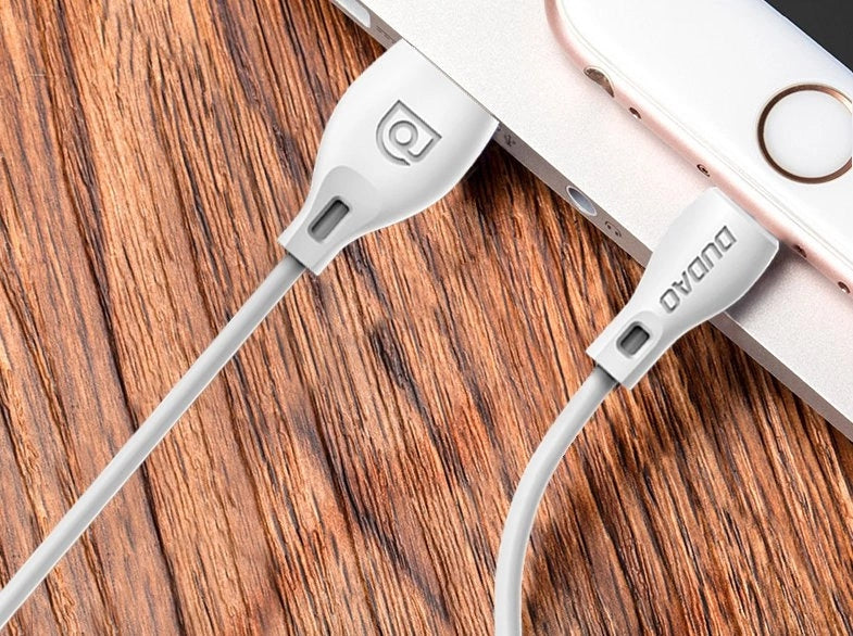 Dudao USB / Lightning cable 2.4A 1m white (L4L 1m white)