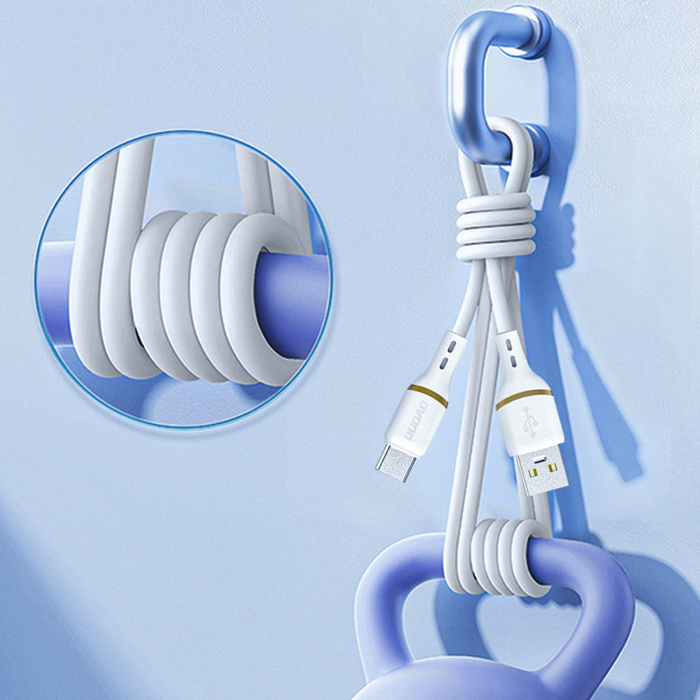 Dudao L25T USB-A - USB-C Silicone Cable 5A 1m - White