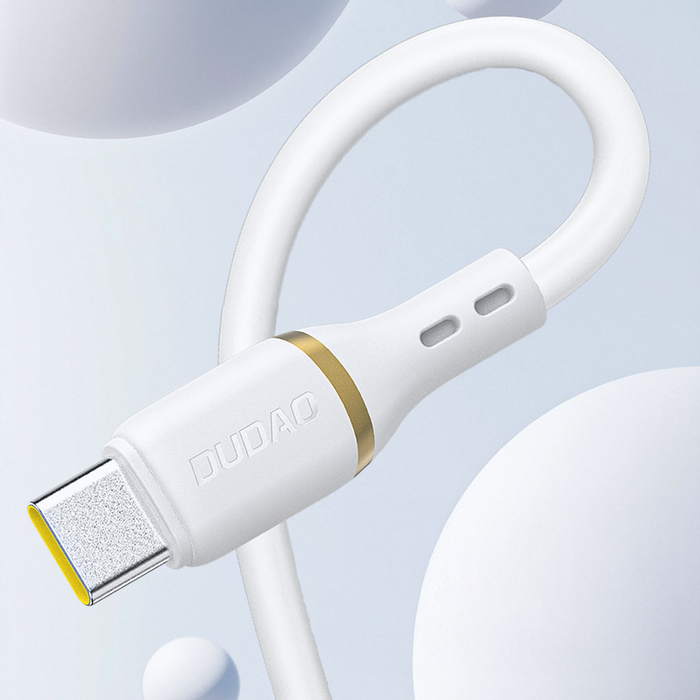 Dudao L25T USB-A - USB-C Silicone Cable 5A 1m - White