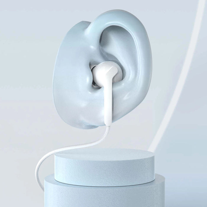 Dudao X3 in-ear headphones, wired, 3.5mm minijack - white