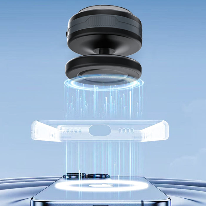 Dudao F24MAX Car Holder with 15W Wireless Charger, MagSafe Compatible, with Automatic Suction Cup - Black