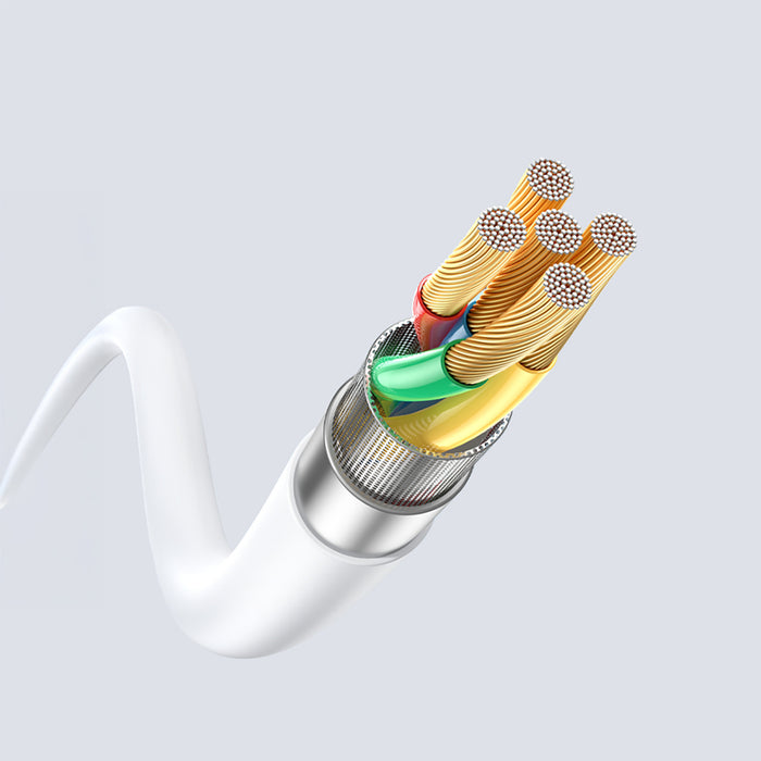 Dudao L25SX 30W USB-C - Lightning Cable with Soft Silicone Braid 1m - White