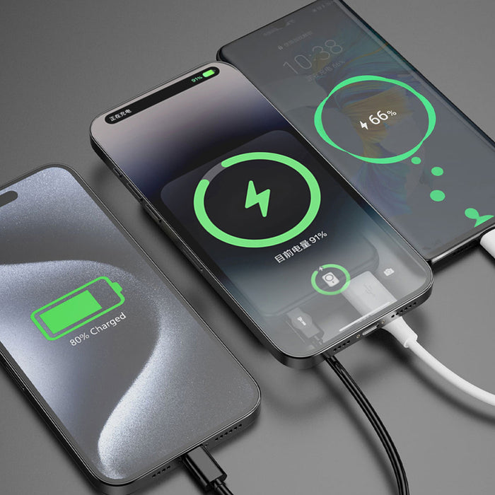 Dudao K14S Magnetic Power Bank 20W 5000mAh 1x USB-A 1x USB-C - Black
