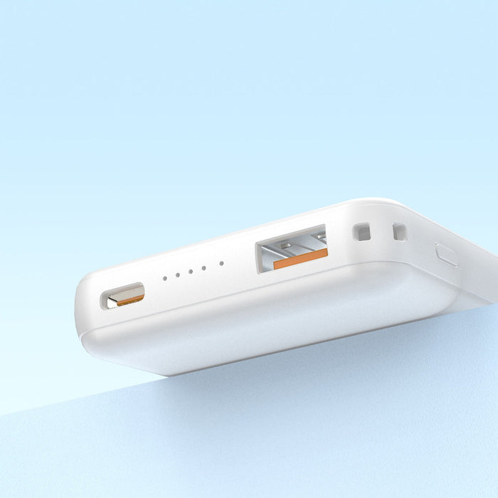 Dudao K14S Magnetic Power Bank 20W 5000mAh 1x USB-A 1x USB-C - White
