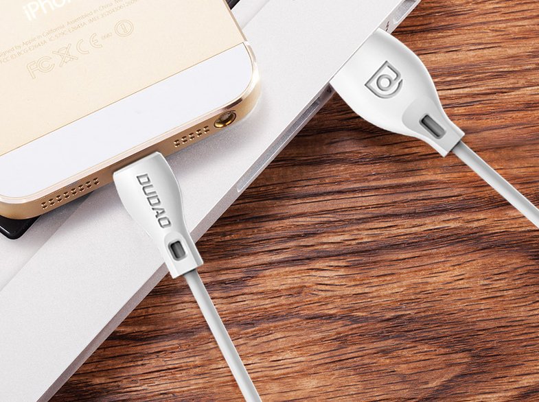 Dudao cable USB / Lightning cable 2.4A 1m white (L4L 1m white)