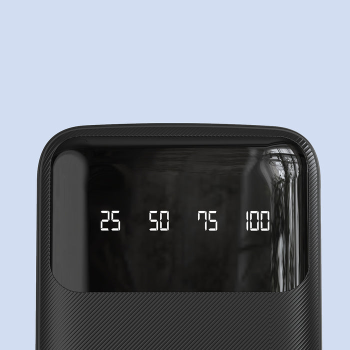 Dudao K6Pro Universal 10000mAh Power Bank with USB Cable, USB Type C, Lightning Black (K6Pro-black)