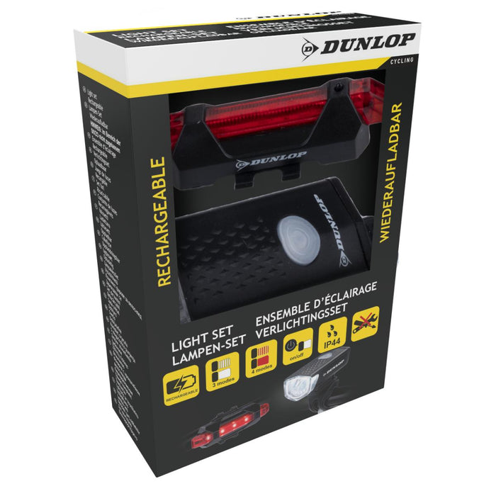 BICYCLE LIGHTS LED 2PCS USB DUNLOP