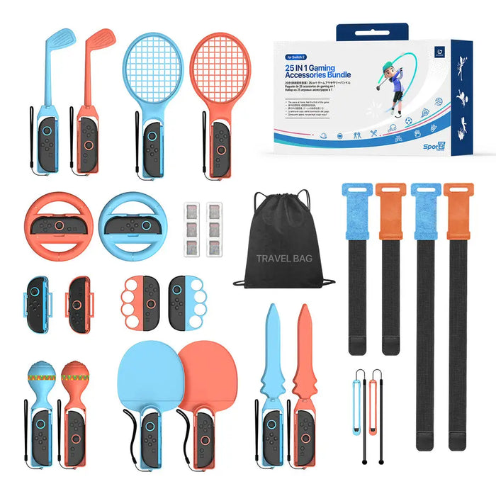Dux Ducis 25-in-1 Nintendo Switch 2 Sports Gaming Accessory Set with Bag - Multicolor - Gaming accessories<<<HurtelXML