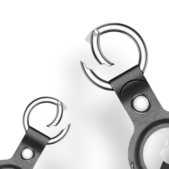 Dux Ducis 4pcs set Silicone flexible cover keychain loop case for Apple AirTag (Black / Green / Pink / Blue) - Cell