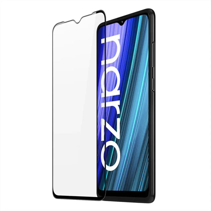 Dux Ducis 9D Tempered Glass 9H Full Screen Tempered Glass with Realme Narzo 50A frame black (case friendly) - Cell