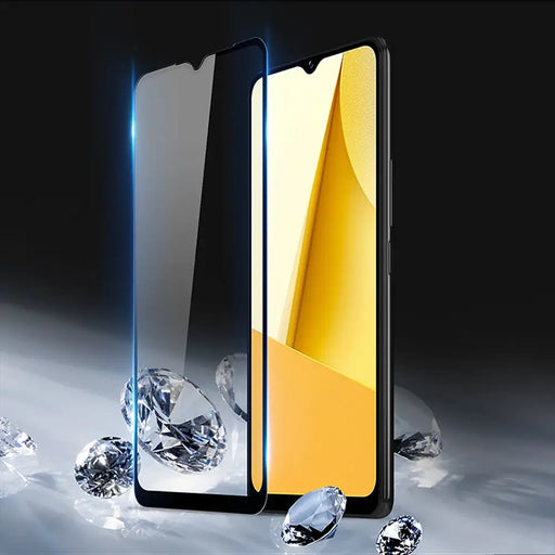 Dux Ducis 9D Tempered Glass Vivo Y16 / Y02s full screen with frame black (case friendly) - Cell phone tempered