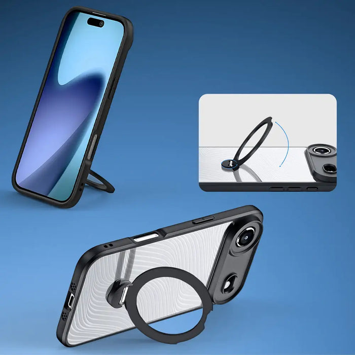 Dux Ducis Aimo Mag Case with Magnetic Ring and Stand for iPhone 17 Air – Black - Cell phone cases and covers<<<HurtelXML