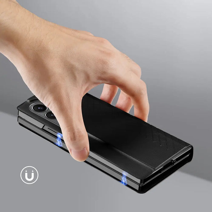 Dux Ducis Brill leather case for Samsung Galaxy Z Fold 6 with flap and card slot - black - Cell phone cases