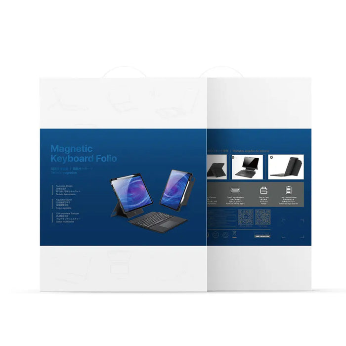 Dux Ducis (DK series) Keyboard Case for Samsung Tab S10 FE+ (Plus) with Backlight - Black - Cell phone cases