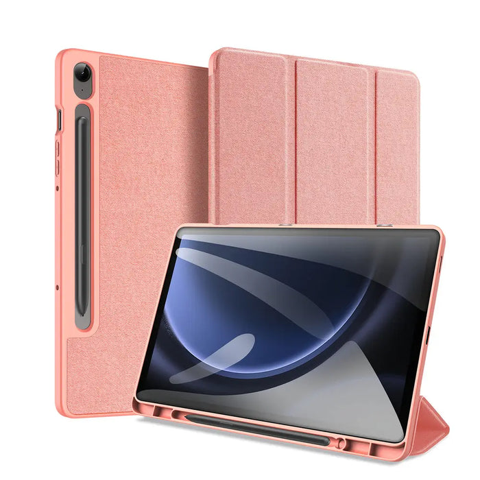 Dux Ducis Domo eco-leather case with stand for Samsung Tab S9 FE+ - pink - Cell phone cases and covers<<<HurtelXML
