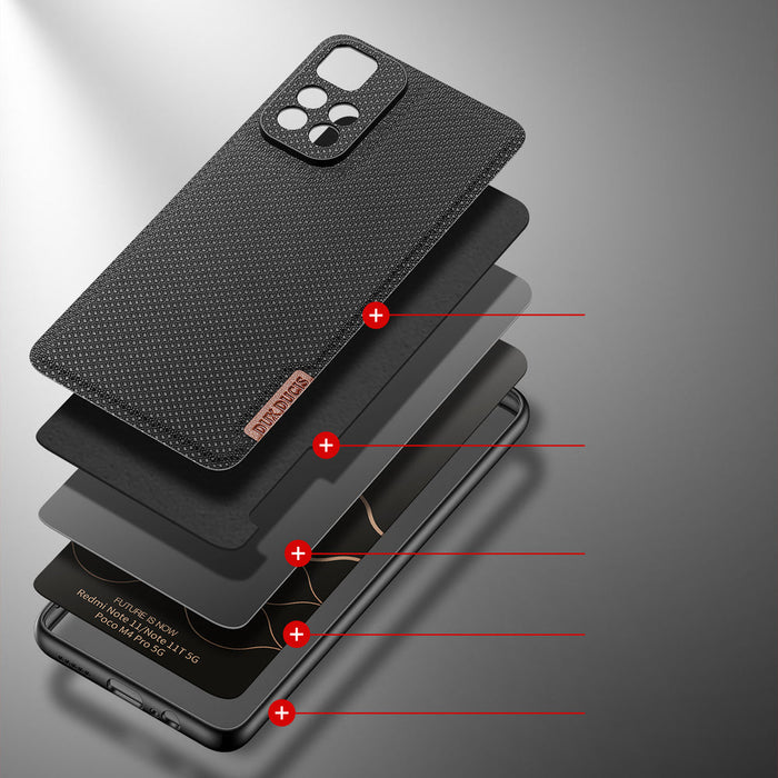 Dux Ducis Fino case cover covered with nylon material Poco M4 Pro 5G black - Cell phone cases and covers<<<HurtelXML