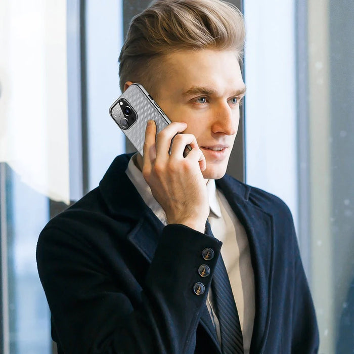 Dux Ducis Fino case covered with nylon material for iPhone 13 Pro gray - Cell phone cases and covers<<<HurtelXML