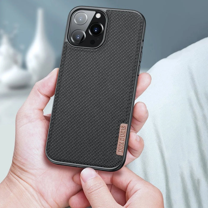 Dux Ducis Fino case covered with nylon material for iPhone 13 Pro Max black - Cell phone cases and covers<<<HurtelXML