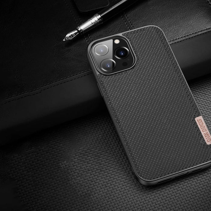 Dux Ducis Fino case covered with nylon material for iPhone 13 Pro Max black - Cell phone cases and covers<<<HurtelXML