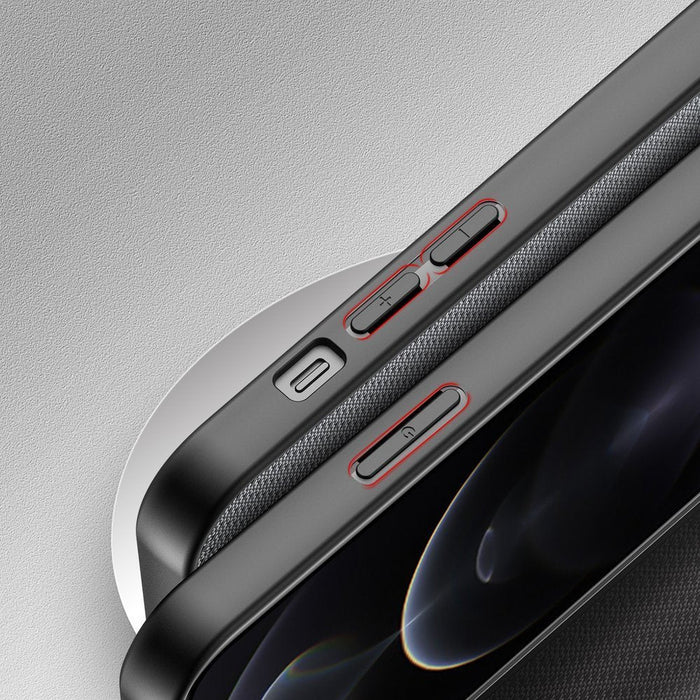 Dux Ducis Fino case covered with nylon material for iPhone 13 Pro Max gray - Cell phone cases and covers<<<HurtelXML