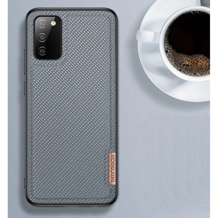 Dux Ducis Fino case covered with nylon material for Samsung Galaxy A02s EU gray - Cell phone cases