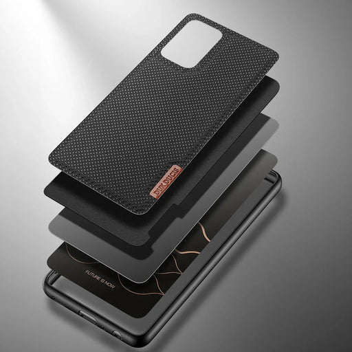 Dux Ducis Fino case covered with nylon material for Samsung Galaxy A72 4G black - Cell phone cases