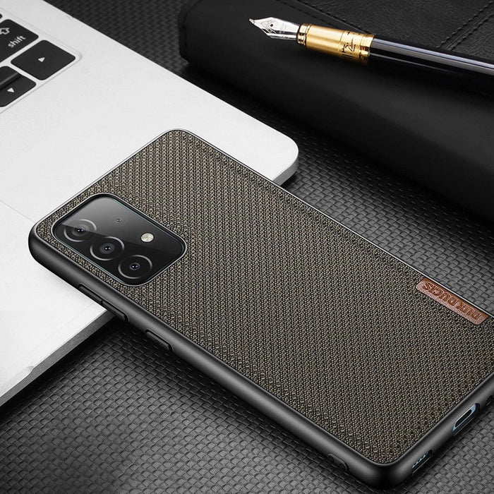 Dux Ducis Fino case covered with nylon material for Samsung Galaxy A72 4G green - Cell phone cases